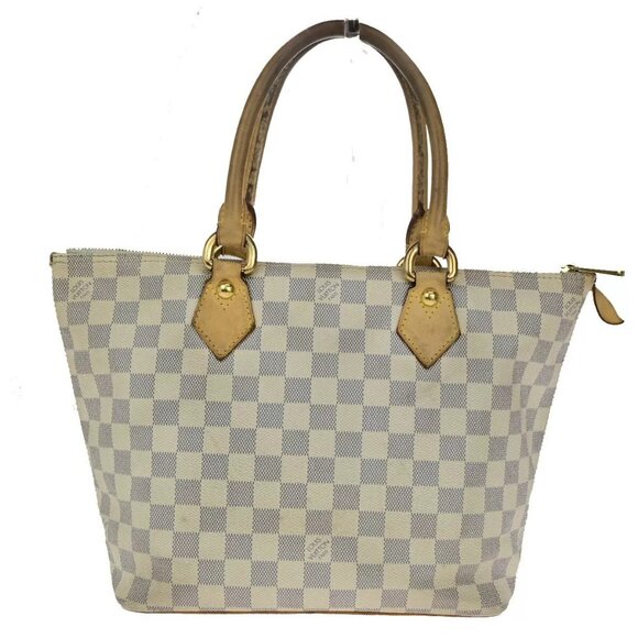 LOUIS VUITTON Saleya PM Hand Bag Damier Azur Leather White - Picture 3 of 15